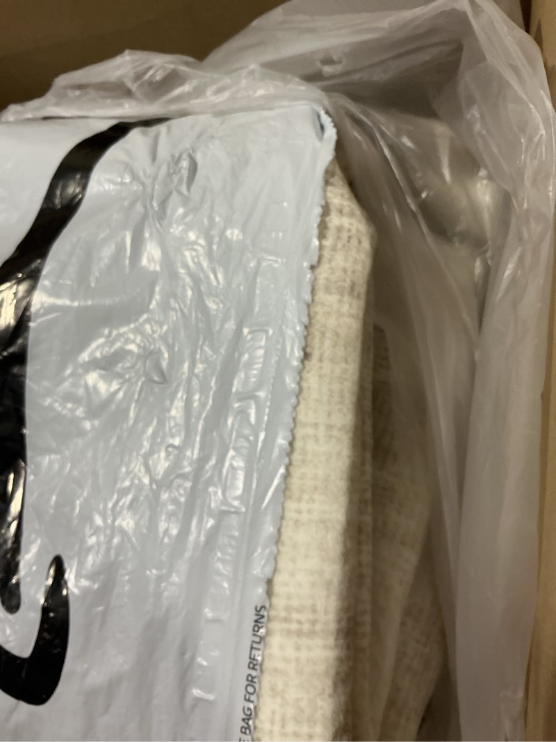 Condition photo showing Good Condition for 8x10 area rugs for living room bedroom washable, modern abstract grey white beige rugs large carpets ultra soft faux wool retro dining room non slip & non-shedding low pile print greyish white 8' x 10' (rectangular)