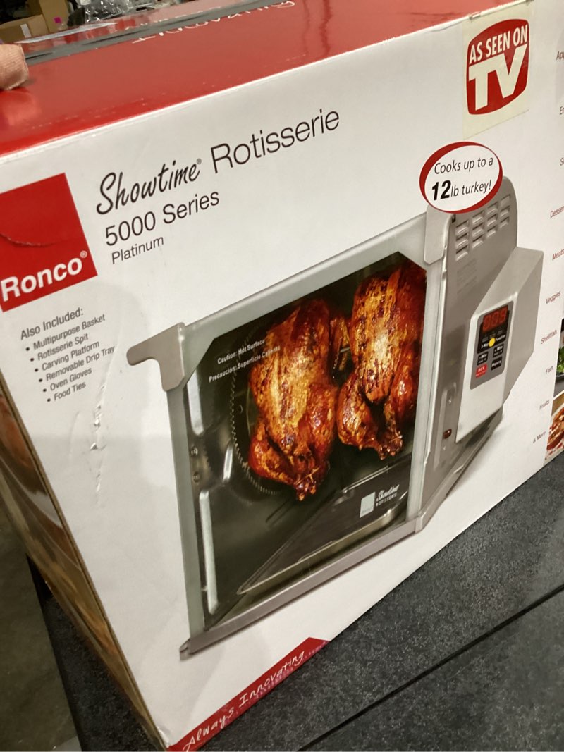 Condition photo showing Good Condition for Ronco Modern Rotisserie Oven, Large Capacity (12lbs) Countertop Oven, Multi-Purpose Basket for Versa