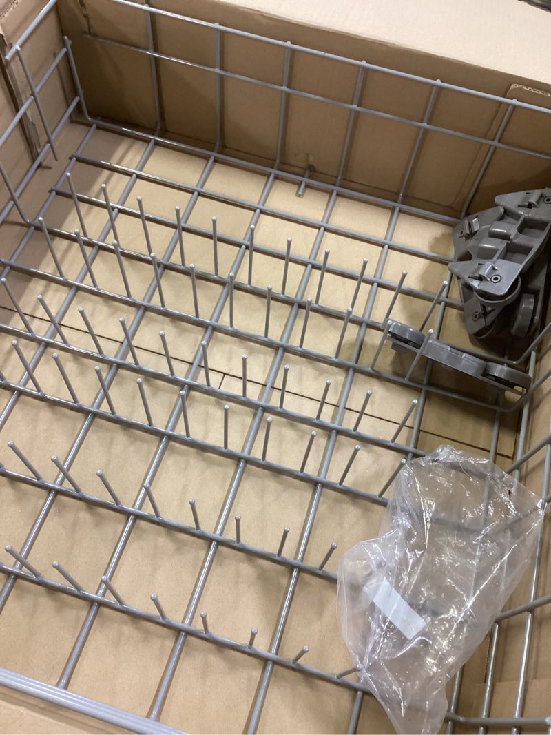 Condition photo showing Good Condition for cylrod upgraded w10728159 dishwasher lower rack for maytag dishwasher rack with wheels, w10525646 w10780925 w10082825 lower rack replacement for kitchenaid dishwasher rack parts, 22"d by 20.8"w w10728159 with wheels