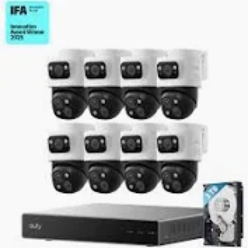 [4K HD+121°Wide View] Hiseeu 4K Security Camera System, 8 Pcs 8MP PoE Security Camera Outdoor, Human