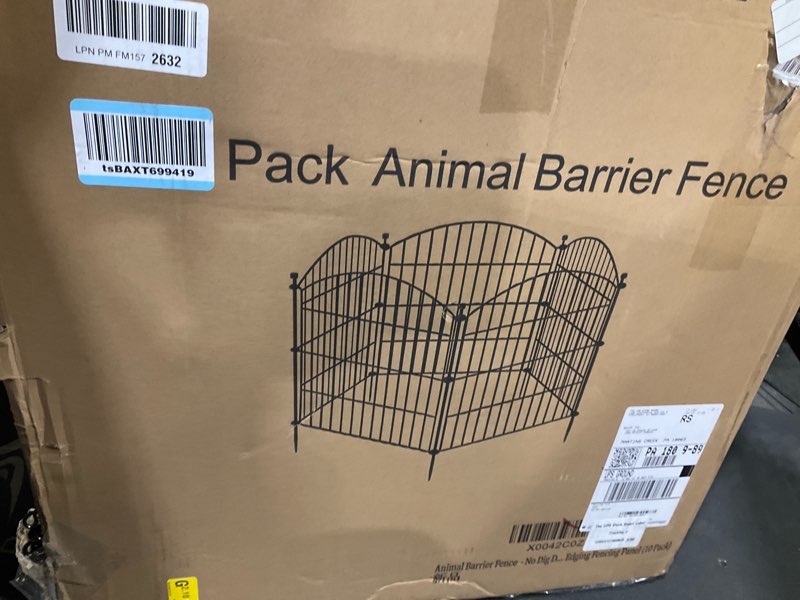 Condition photo showing Good Condition for 10 panels no dig decorative garden fence animal barrier - 24 in (h) x 20 ft (l) - dog fence outdoor for yard, rabbits and small pets - tall rustproof metal wire fencing border for garden and patio 10 pack - 24 in (h) x 20 ft (l)