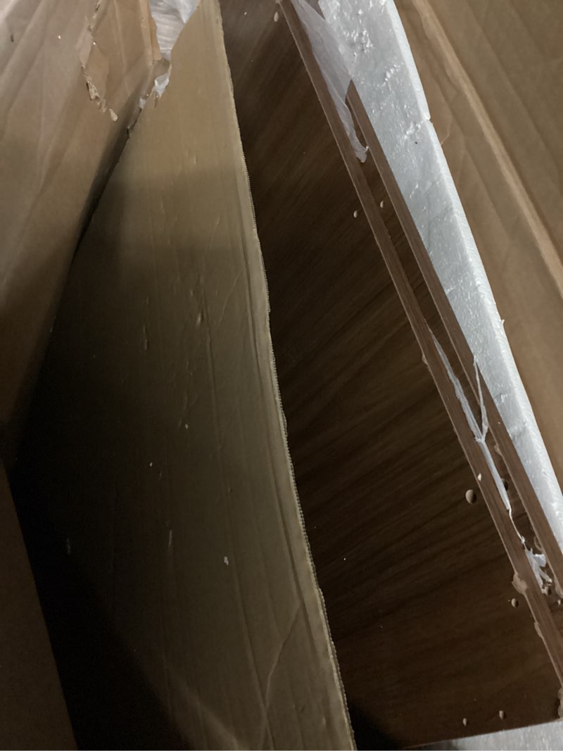 Condition photo showing Good Condition for LITTLE TREE 78.7-Inch Extra Long Two Person Desk, Wooden Double Computer Desk for Home Office, Brown Executive Office Study Writing Table, Large Multi-Use Workstation Small Conference Table