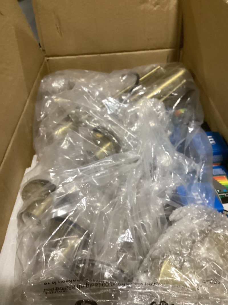 Condition photo showing As Is for KCO Lighting Modern Sputnik Chandelier 8-Light Clear Glass Globe Ceiling Pendant Light Mid Century Brass Flush Mounted Fixture Kitchen Island (Gold+Clear) 8-Light(Gold+Clear)