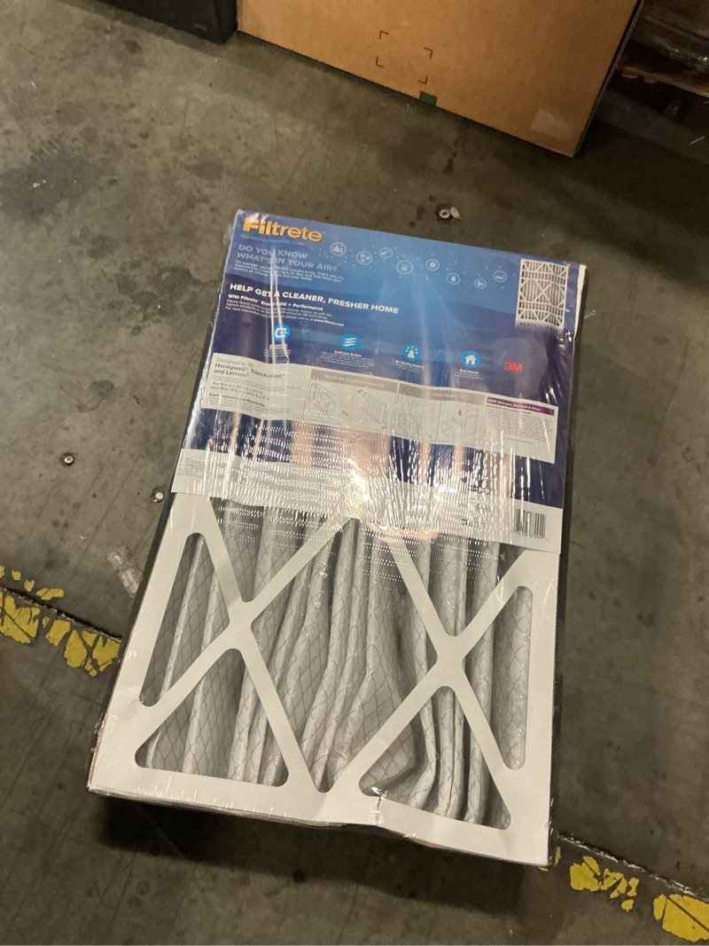 Condition photo showing Good Condition for filtrete 16x25x5 ac furnace air filter, mpr 1550, merv 12, fits honeywell & trion airbear, certified asthma & allergy friendly, electrostatic air filter, 1-pack (actual size 15.75 x 24.13 x 4.88) 15.8" x 24.1" x 4.9"