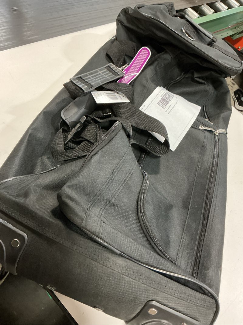 Condition photo showing Good Condition for rockland rolling duffel bag, black, 36" 36" black