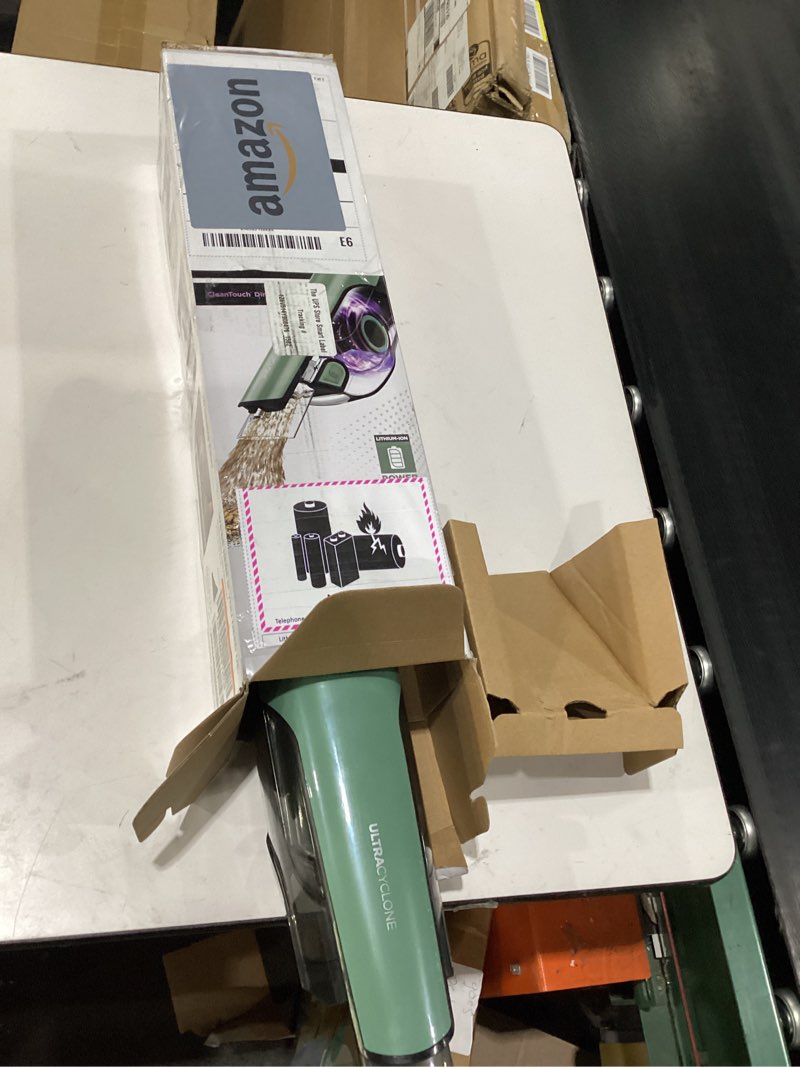 Condition photo showing Good Condition for shark ultracyclone pro cordless handheld vacuum, powerful suction, handheld vacuum for car & home, crevice tool, scrubbing brush, lightweight, xl dust cup, black/green, ch901