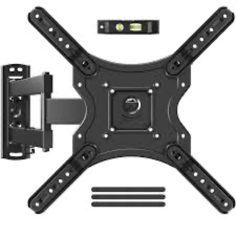 elived full motion tv wall mount for most 26-60 inch tvs, articulating arms swivel and tilt tv mount, wall mount brackets max vesa 400x400, single stud perfect center design, holds up to 77 lbs.