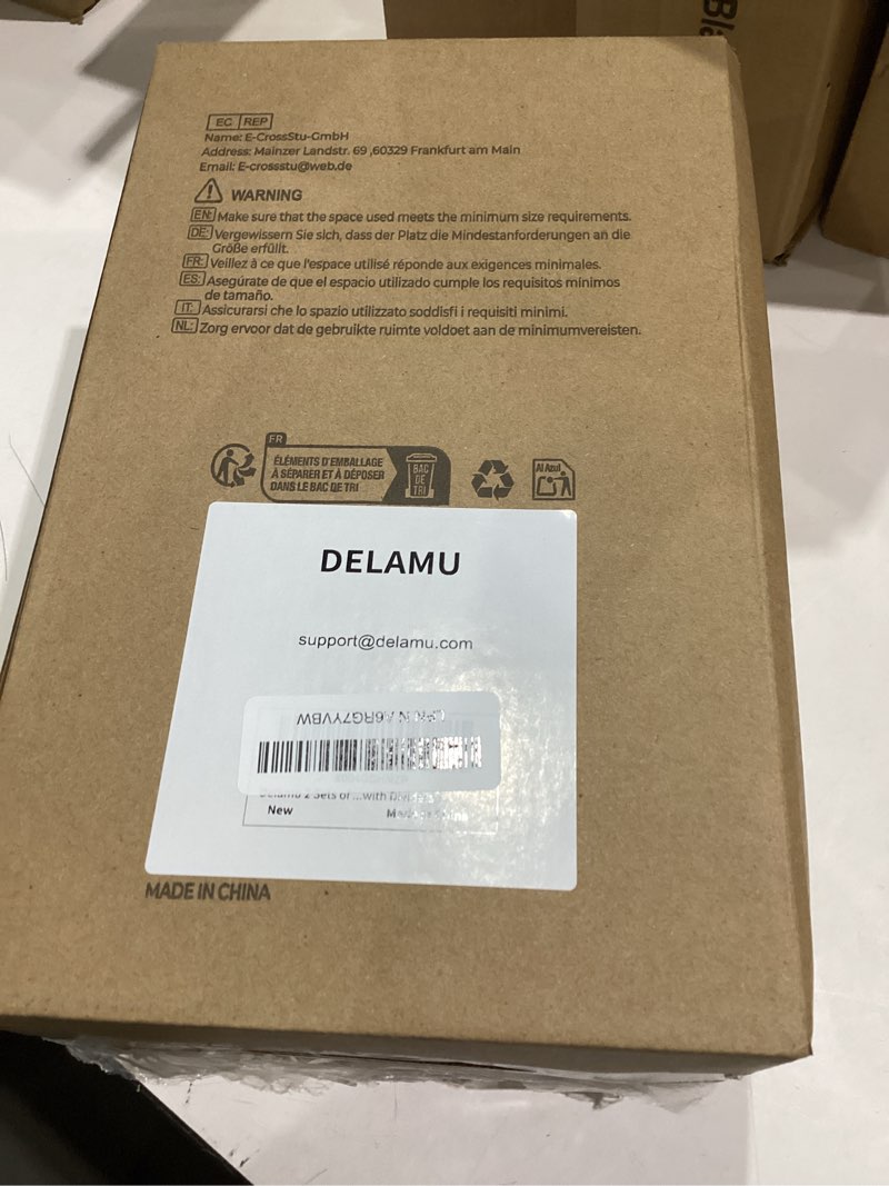 Condition photo showing Good Condition for Delamu 2-Tier Under Sink Organizers and Storage, Multi-Purpose Stackable Bathroom Cabinet organizers, Pull Out Kitchen Pantry Organization and Storage with Dividers(2 Pack, Clear) Clear 2 Pack