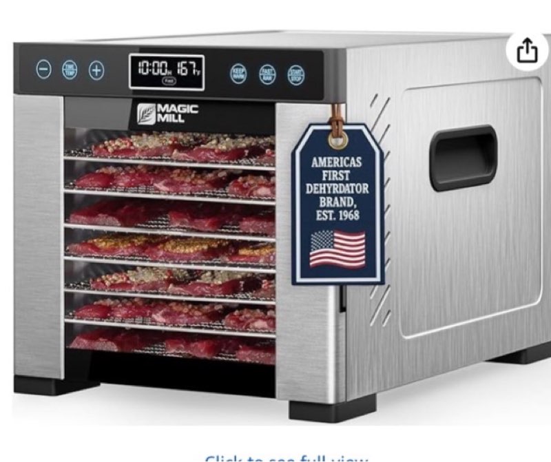 fohere food dehydrator for jerky 1000w, 10 trays with large 9.04ft² drying space,176°f temperature c ( similar