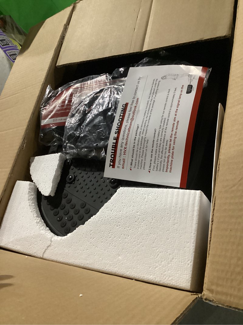 Condition photo showing As Is for Vibration Plate Exercise Machine, Vibrating Fitness Platform for Lymphatic Drainage, Full Body Shaker Workout Equipment, Bluetooth Power Shaping Vibrate Plate, Board Sport for Home Exercise Gym, Blue