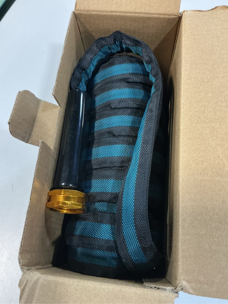 Condition photo showing Good Condition for 50ft lightweight garden hose – kink-resistant, flexible, high-pressure hose for outdoor watering, lawn care, garden, and car cleaning black-blue 50ft