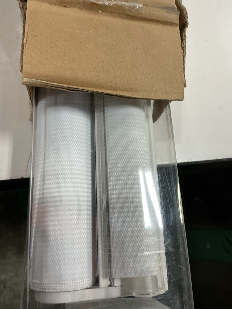 Condition photo showing New/Like New for allesin motorized zebra blinds with remote, electric dual-layer shades with dry battery-powered, smart window blind with privacy light control (white 48" w x 72" h) white 48"w x 72"h