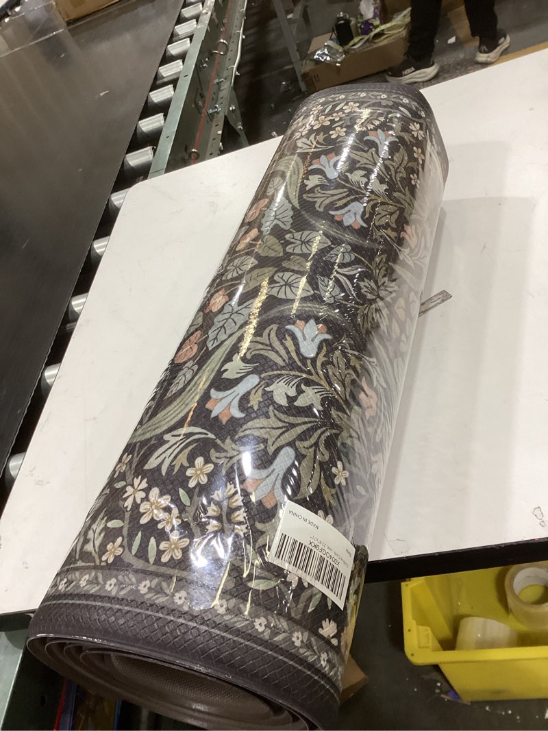 Condition photo showing New/Like New for Collive Kitchen Mats for Floor 2PCS, Cushioned Anti Fatigue Mat Non Slip Waterproof Kitchens Sink Rug, Vintage Spring Floral Rugs Comfort Standing Mat for Laundry, Desk, Bar, Office, Black Black 17.3"x47"+17.3"x29"