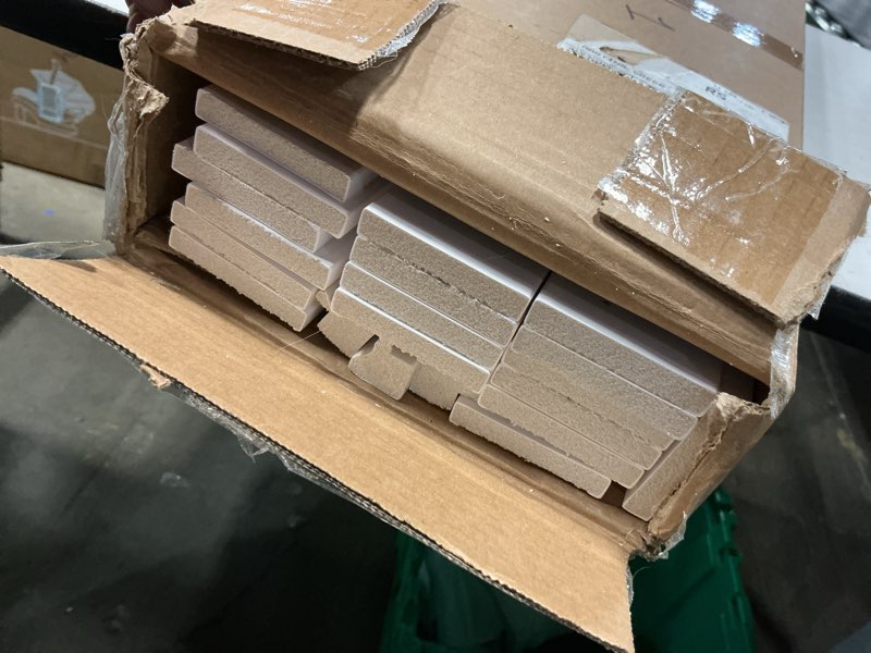 Condition photo showing Good Condition for art3d precut board and batten wainscoting panel kit covers 10ft. - paintable molding trim slat with edge strip, ready to assemble accent wall decor for living room dining room hallway, white white - style 3