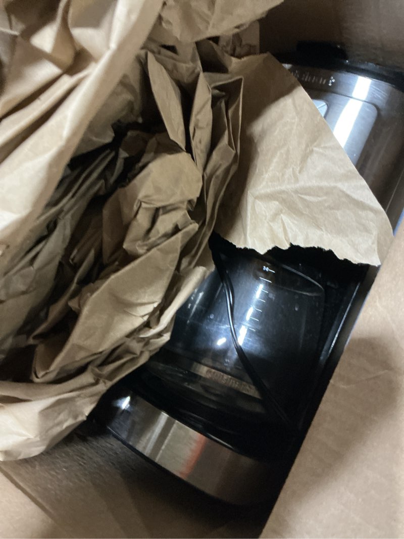 Condition photo showing As Is for Cuisinart 14-Cup Coffee Maker, Programmable PerfecTemp Glass Carafe Coffee Machine with 1-4 Cup Setting, Brew Strength Control and Pause, Stainless Steel, DCC-3200NAS 14-Cup Glass Stainless Steel