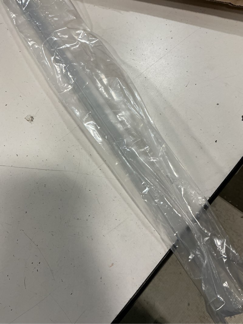 Condition photo showing Good Condition for prime-line m 6258 frameless shower door bottom seal for 3/8 in. thick glass doors – stop shower leaks and create a water barrier, 36 in., clear vinyl (single pack) clear 3/8 in. single flap