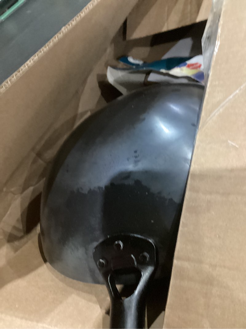 Condition photo showing As Is for Rigoletto 11” Nonstick Wok Pan, Made in Italy, Layered Ceramic PFAS-Free Surface, Induction Ready Skillet, Dishwasher & Metal Utensil Safe, Granite Finish, Stay-Cool Handle, Black 11" Wok Pan Black