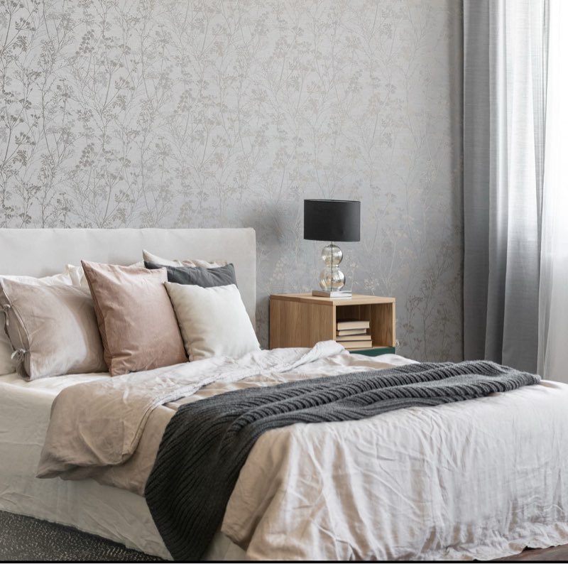 Superfresco Hedgerow Grey and Pale Gold Paste The Paper Wallpaper