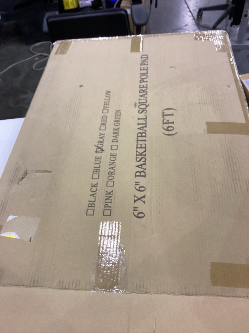 Condition photo showing As Is for Square Pole Padding Basketball Pole Pads Deluxe Weatherproof Goal Padding Pole 2''/ 4'' Thick Basketball Hoop Pad Durable for Protection(Fit 4'' to 6'' Pole-6 Feet Tall) Grey Fit 6"x6"pole-6 ft tall