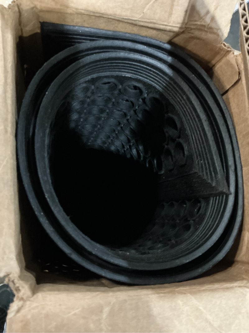 Condition photo showing Good Condition for unimat-anti-fatigue outdoor rubber drainage with non-slip backing heavy duty mat for restaurant industrial use-3'x 5' black mat-ideal bar accessory