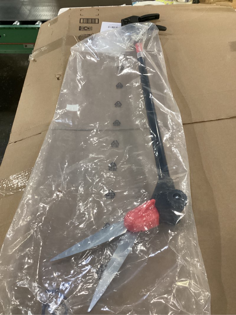 Condition photo showing Good Condition for tabor tools gs01a long handle grass shears with wheeled support, 180° blade swivel, sk5 heat-treated steel blades, chrome plated, 38" grass clippers for easy upright trimming, and durable steel handle