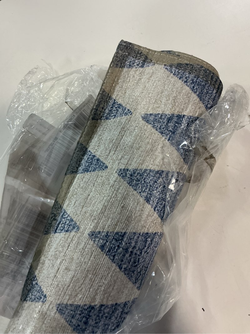 Condition photo showing Good Condition for addison rugs chantille acn578 sky 1'8" x 2'6" indoor outdoor area rug, easy clean, machine washable, non shedding, bedroom, living room, dining room, kitchen, patio rug sky 1'8" x 2'6" (rectangular)