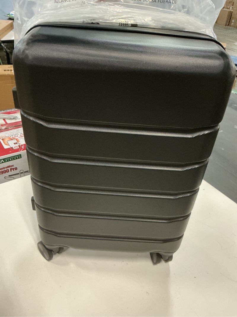 Condition photo showing Good Condition for OLIXIS 24 Inch Luggage, Hardside Suitcase with Spinner Wheels, Lightweight ABS Hard Shell Checked Luggage, TSA Approved Lock, Expandable Medium Suitcase for Travel & Business–Black Black 24 IN