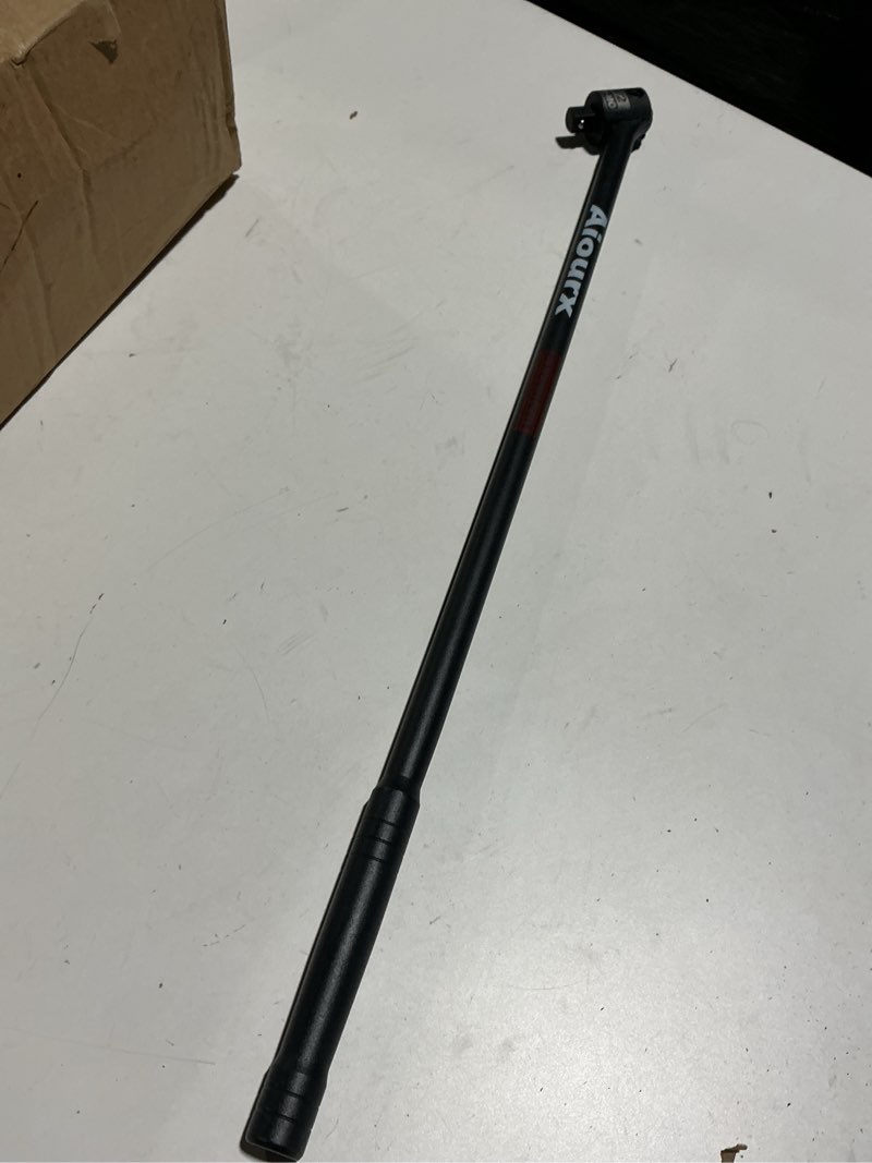 Condition photo showing Good Condition for 1/2" drive 25-inch breaker bar, heavy duty extension breaker bar with 250° swivel head, cr-mo steel, defeats rusted and frozen fasteners 1/2" 25 inch