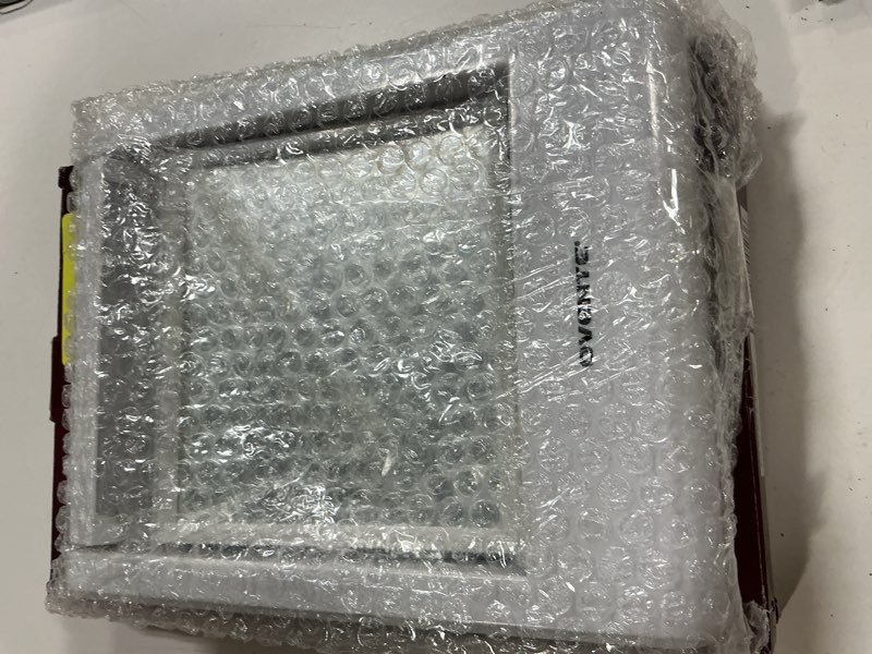 Condition photo showing New/Like New for ovente square makeup mirror 5.5 inch 1x 5x magnification glass led lighted 360 degree hand held double sided spinning battery operated personal compact beauty shaving stand plastic travel white mlt22w