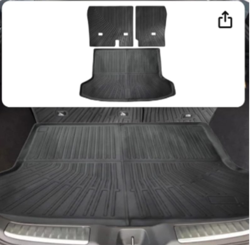 Cargo Mat Cargo Liner for Infiniti QX50 Accessories 2019-2024 & QX55 2022 2023 2024 Trunk Mat Back Seat Cover Protector Dog Liner