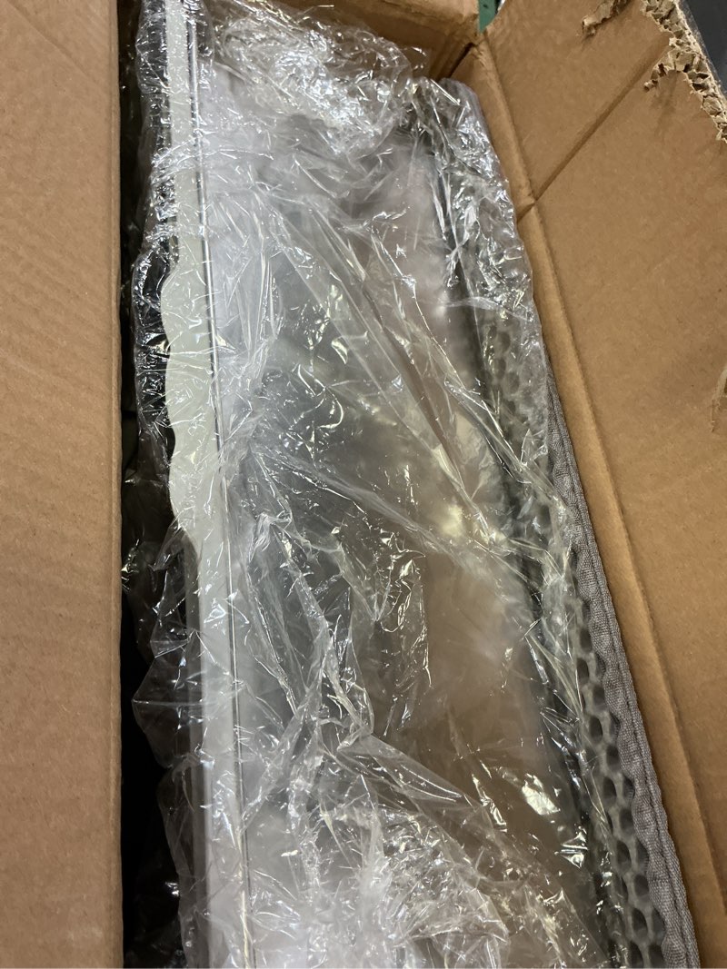 Condition photo showing As Is for Henkelion Stainless Steel Cat Litter Box with Lid, 20" L x 14.2" W x 11.8" H, Extra Large Litter Box for Big Cats with High Sided, Anti-Urine Leakage, Easy Cleaning, Include Cat Mat and Scoop