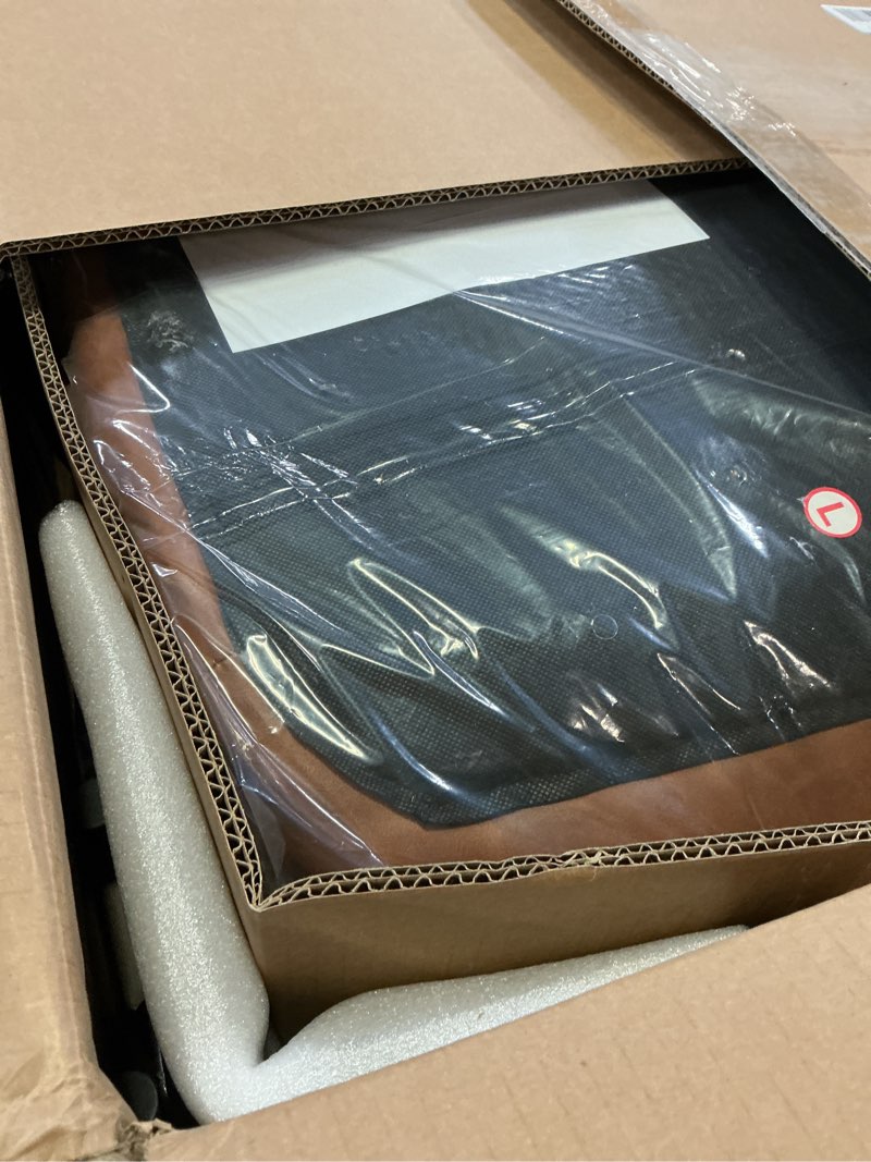 Condition photo showing New/Like New for yfo home office desk chair office rubber casters ergonomic computer chair with lumbar support adjustable height rolling swivel executive task armrests chair? brown leather