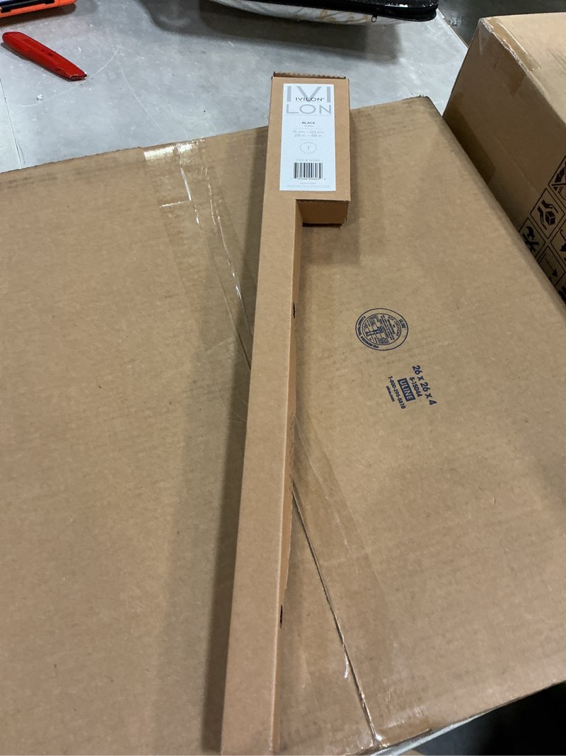 Condition photo showing Good Condition for Ivilon Drapery Window Curtain Rod - End Cap Style Design 1 Inch Pole. 28 to 48 Inch Color Black 28 to 48 in.