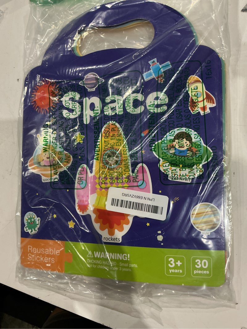 Condition photo showing Good Condition for reusable sticker book for toddlers 2-4 years, stickers for kids, toddler sticker book ages 1-3, toddler craft activities, toddlers travel toys ages 2+ boy girl birthday gifts dinosaur+vehicle+space