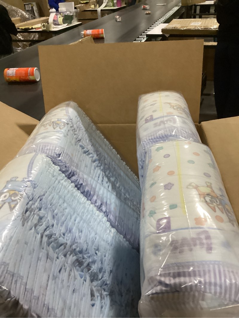 Condition photo showing New/Like New for Luvs Diapers - Size 6, 144 Count, Bluey Platinum Protection Baby Diaper