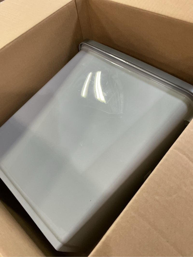 Condition photo showing Good Condition for IRIS USA Dog Food Storage Container, 30 lbs & 11 lbs Combo, Cat Food Storage Container, Dog Treat Container, Airtight, Stackable, 2-Cup Scoop, Wheels, Easy Mobility, Gray