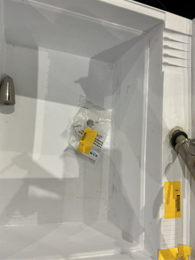 Condition photo showing Good Condition for utilitysinks freestanding utility tub sink with quick connect drain, 24 x 24", white - portable and compact sink with faucet for outdoor kitchen, laundry room, garage, and basement