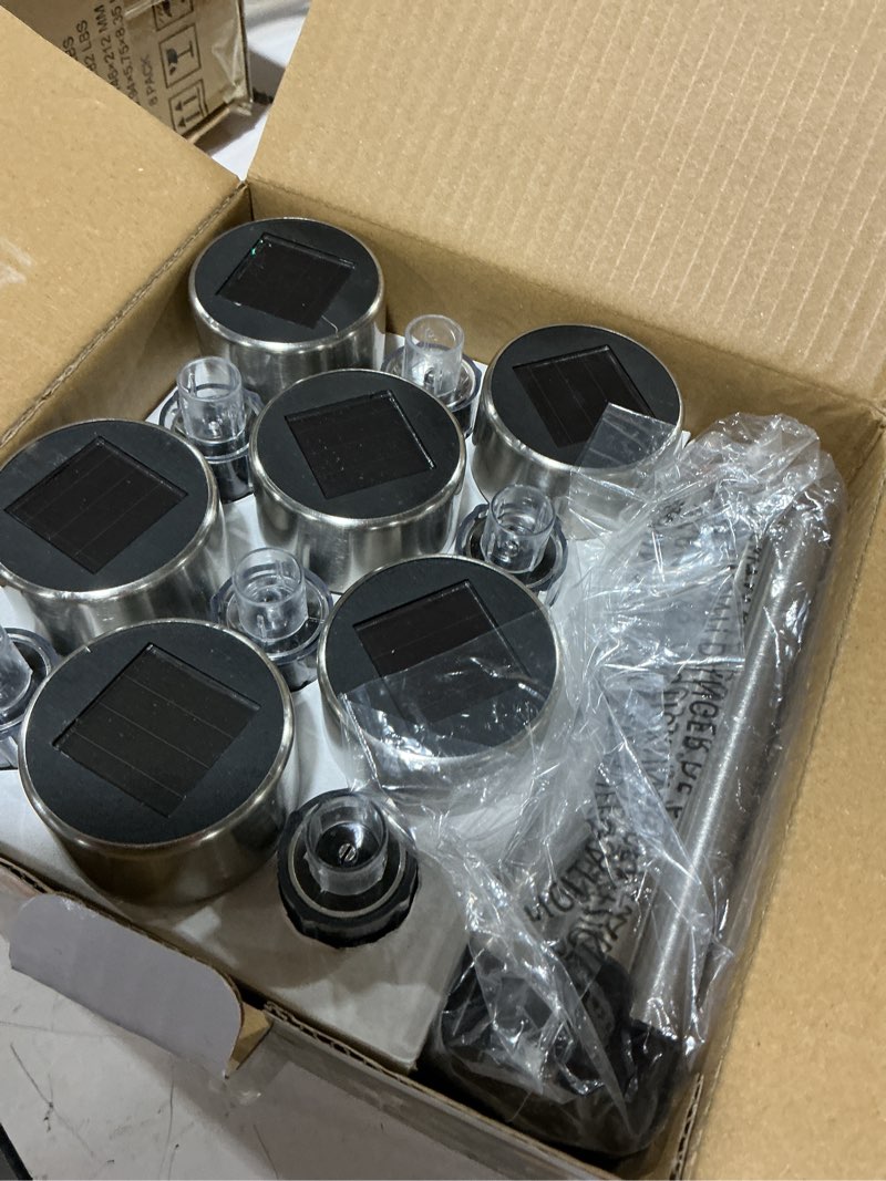Condition photo showing Good Condition for gigalumi solar lights outdoor waterproof, 12 pack, stainless steel led solar garden lights for patio, lawn, yard and landscape, garden decor patio decor,warm white warm white 12 pack