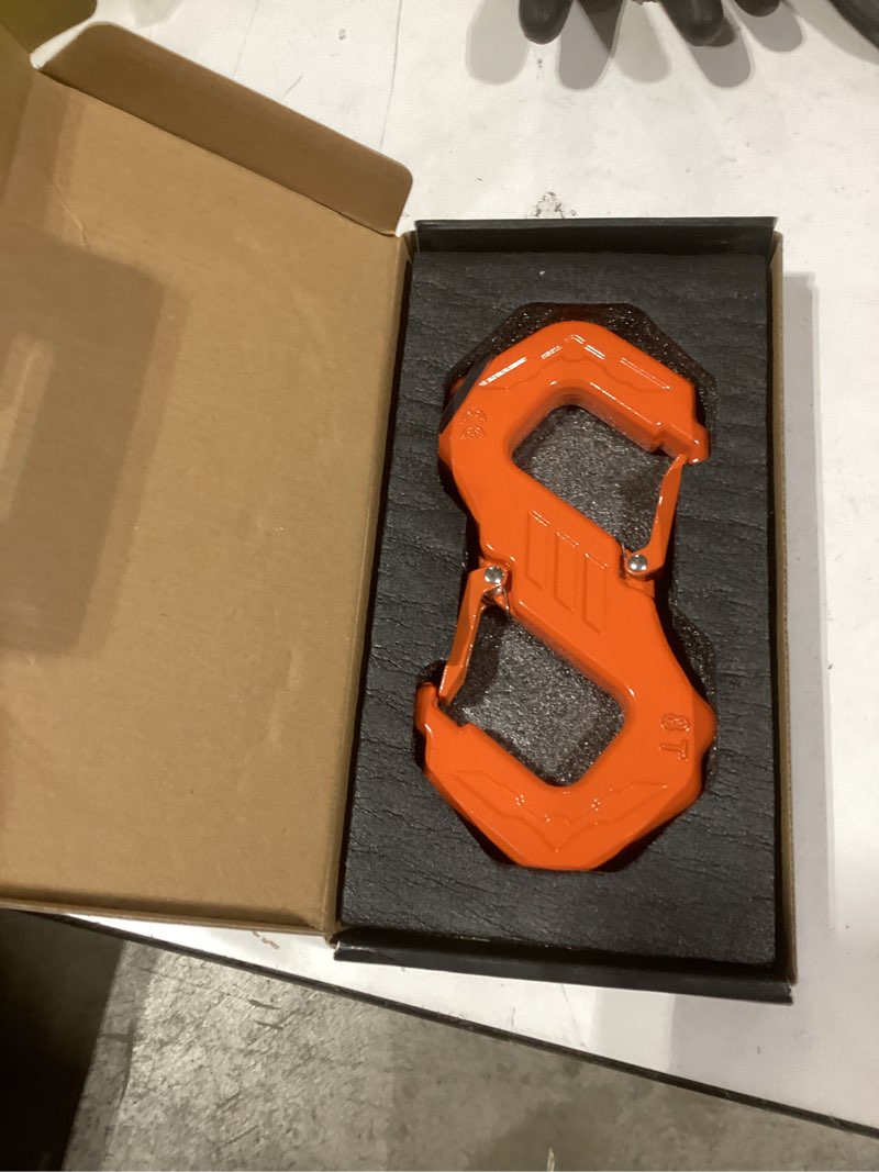Condition photo showing New/Like New for 3/8" s tow hook, g80 steel quick winch shackle 33,000lbs break strength, heavy duty off-road recovery connect hook for suv, truck, trailer & towing applications, orange