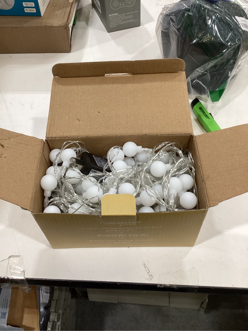 Condition photo showing New/Like New for LORRYTE Connectable 43FT 100LED Globe String Lights | 8 Modes Warm White String Lights Plug in with Remote | Hanging Fairy Light for Indoor Outdoor Bedroom Party Classroom Christmas Tree Decor Warm White 1 Pack(100 LED with Remote)