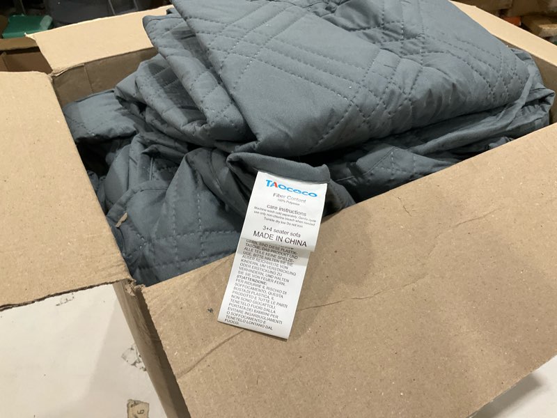 Condition photo showing As Is for This TAOCOCO brand quilted furniture cover is designed to protect sofas while adding a layer of style to home decor.