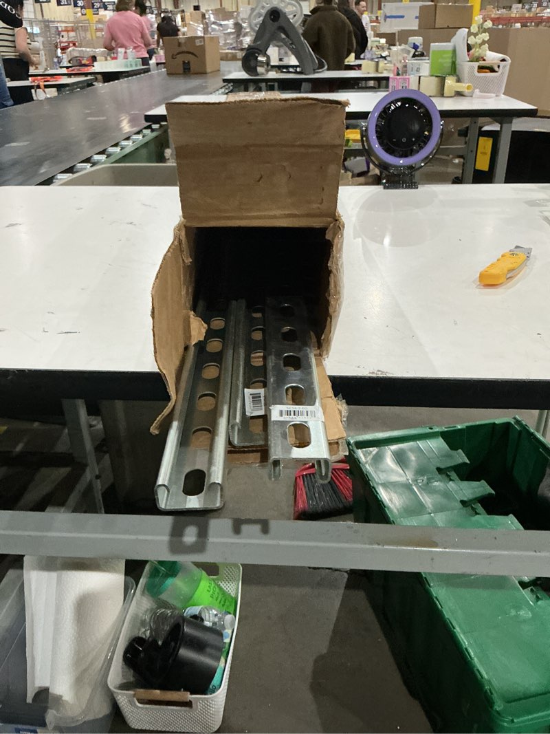 Condition photo showing As Is for newhouse electric 1-5/8 in. 12 gauge metal strut channel with slotted back, electro-galvanized | 4ft. (sc12-4-eg) 4 feet