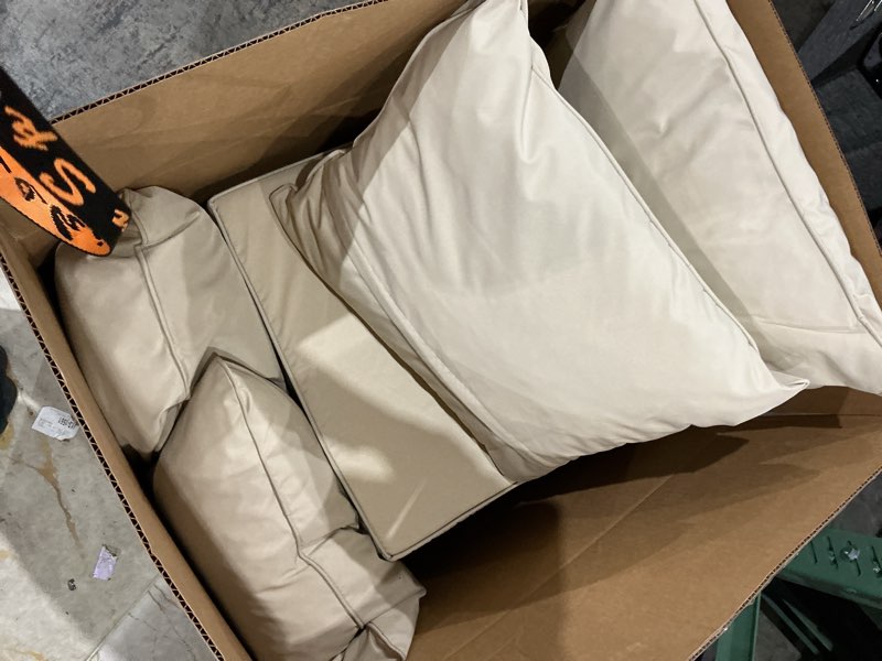 Condition photo showing Good Condition for boneless couch, oversized sofa with luxurious cushions, breathable chenille fabric, removable covers, comfortable bubble couch for living room, sofa cama para sala, easy assembly (cream)