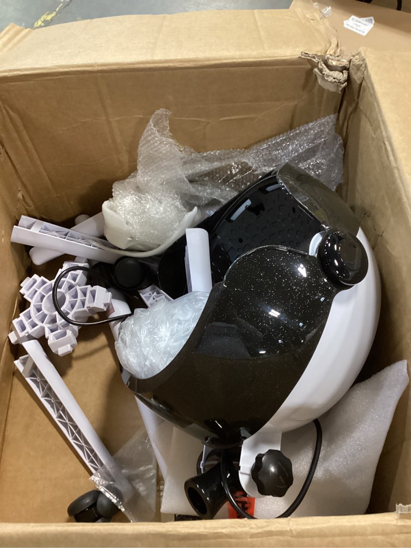 Condition photo showing As Is for Hooded Hair Dryer, Professional Hood Dryer on Wheels, Sit Under Dryer, Standing Hair Dryer, White