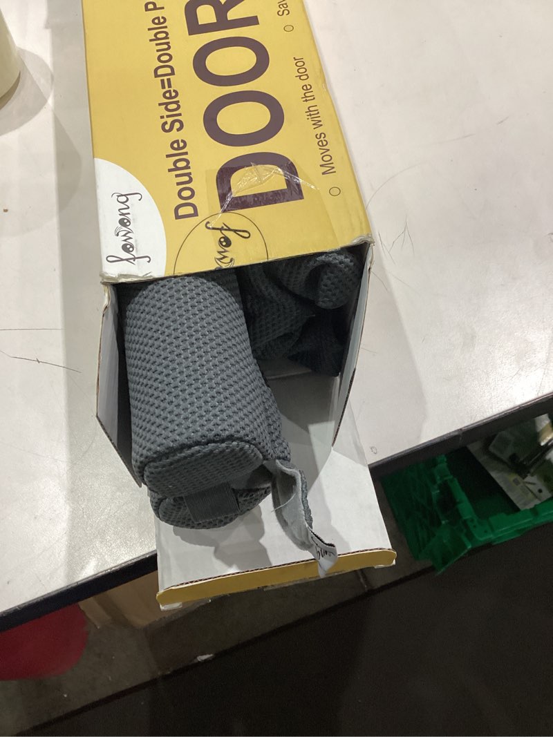 Condition photo showing As Is for fowong 2 Pack Door Draft Stopper for Bottom of Door 36" Adjustable Noise Stopper, Soundproofing Draft Blocker Seal Large Gap, Grey 36 inch x 2pcs Gray