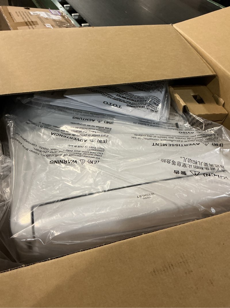 Condition photo showing New/Like New for TOTO® WASHLET® S2 Electronic Bidet Toilet Seat with Instantaneous Water Heating, PREMIST and EWATER+ Wand Cleaning, Elongated, Cotton White - SW3346#01 Cotton White Elongated Contemporary Lid