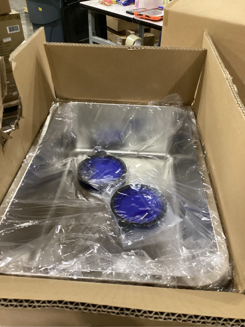 Condition photo showing New/Like New for Stainless Steel Litter Box with Handle for Cat and Rabbit, 17.5" L x 13.5" W x 6" H, Odor Control Litter Pan, Fold-able Feeding Plate, Non Stick Smooth Surface