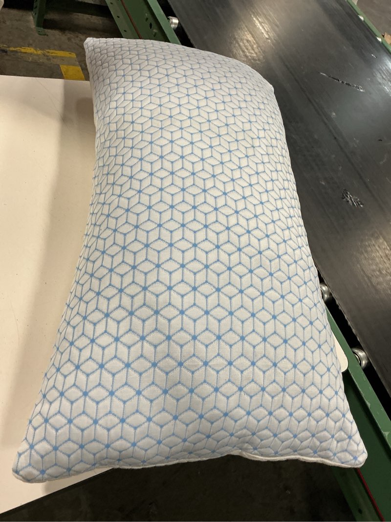 Condition photo showing As Is for love attitude bed pillow king size 1 pack, shredded memory foam pillow adjustable, cooling pillow soft and supportive for side back stomach sleepers