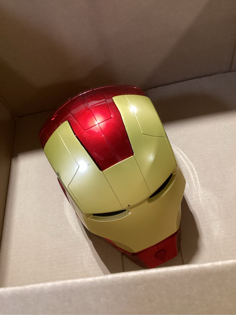 Condition photo showing Good Condition for open/close wearable helmet with eyes glowing for kids and teens mask costume and role-play dress up, ideal for birthdays, christmas, halloween(child size)
