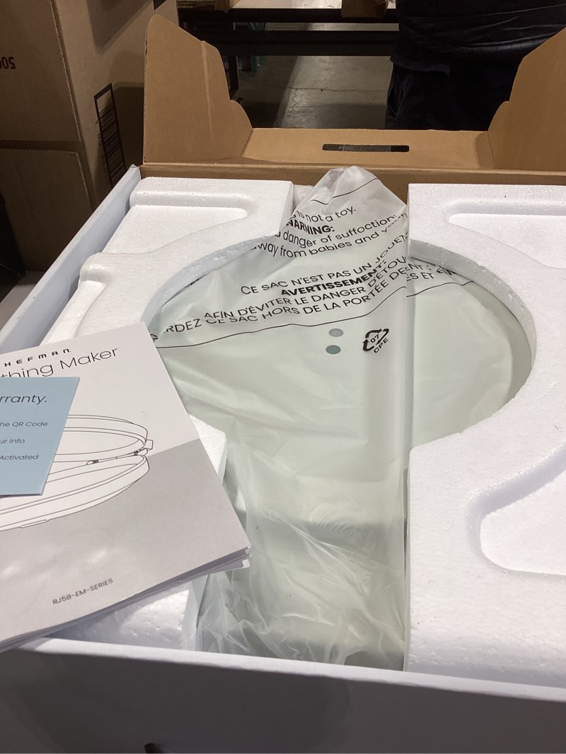 Condition photo showing Good Condition for chefman everything maker & pizza oven – 1440w countertop electric pizza maker with 12” nonstick cooking plates, plus makes quesadillas, omelettes and more, with indicator lights and vertical storage 13" x 15" x 4" concrete